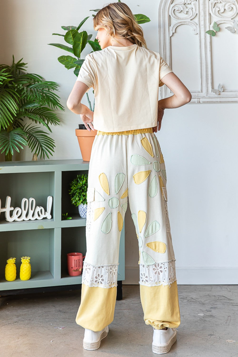 Oli & Hali Washed Contrast Cargo Jogger Pants