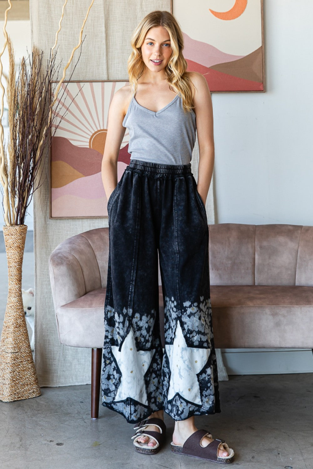 Oli & Hali Washed Star Knit Pants