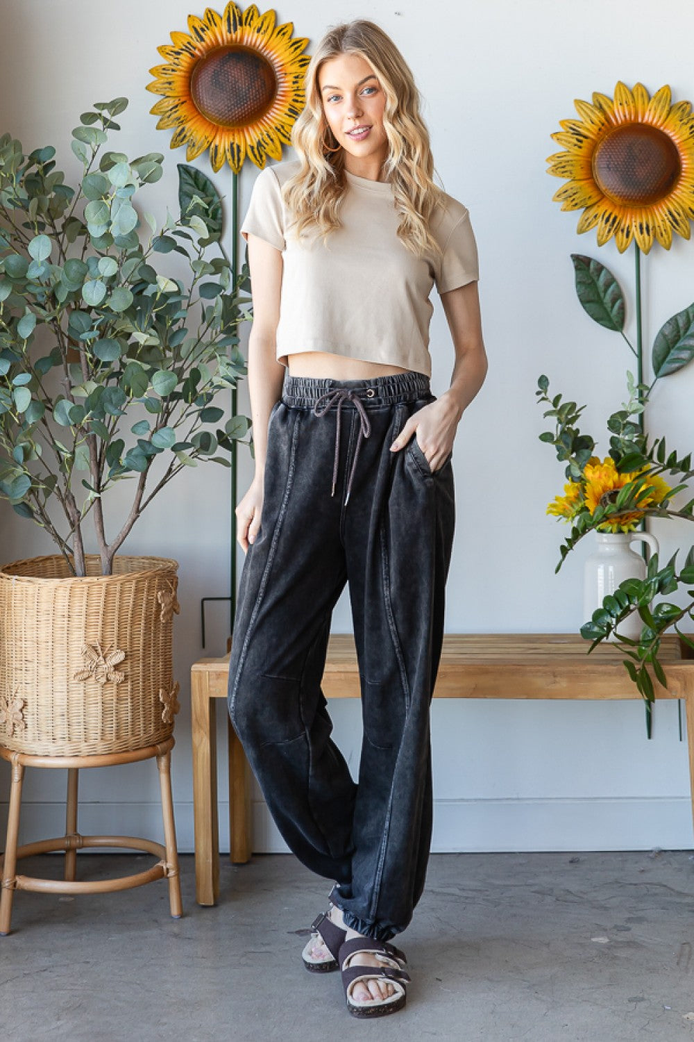 Oli & Hali Washed Terry Jogger Pants