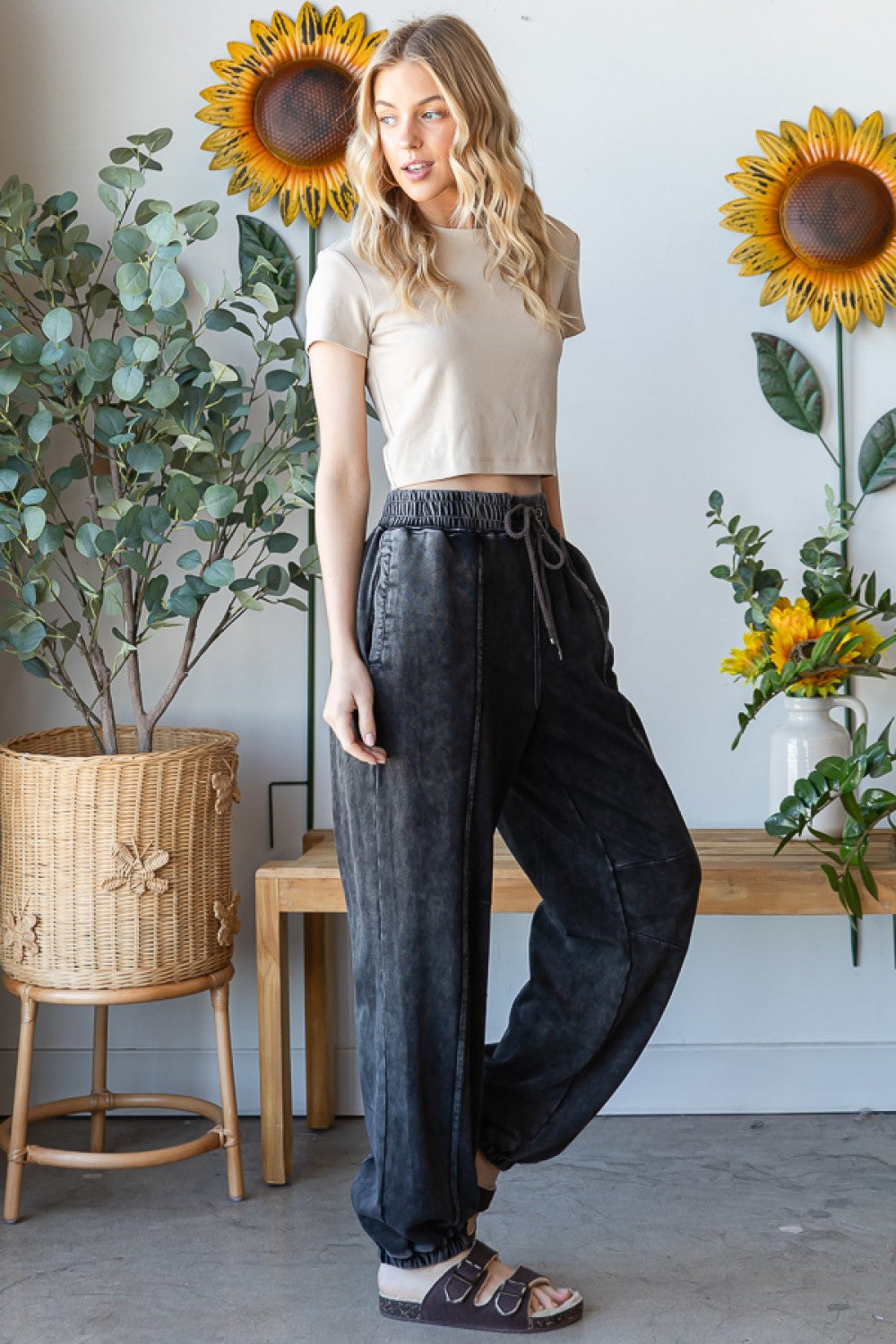 Oli & Hali Washed Terry Jogger Pants