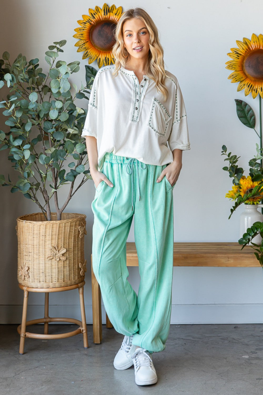 Oli & Hali Washed Terry Jogger Pants