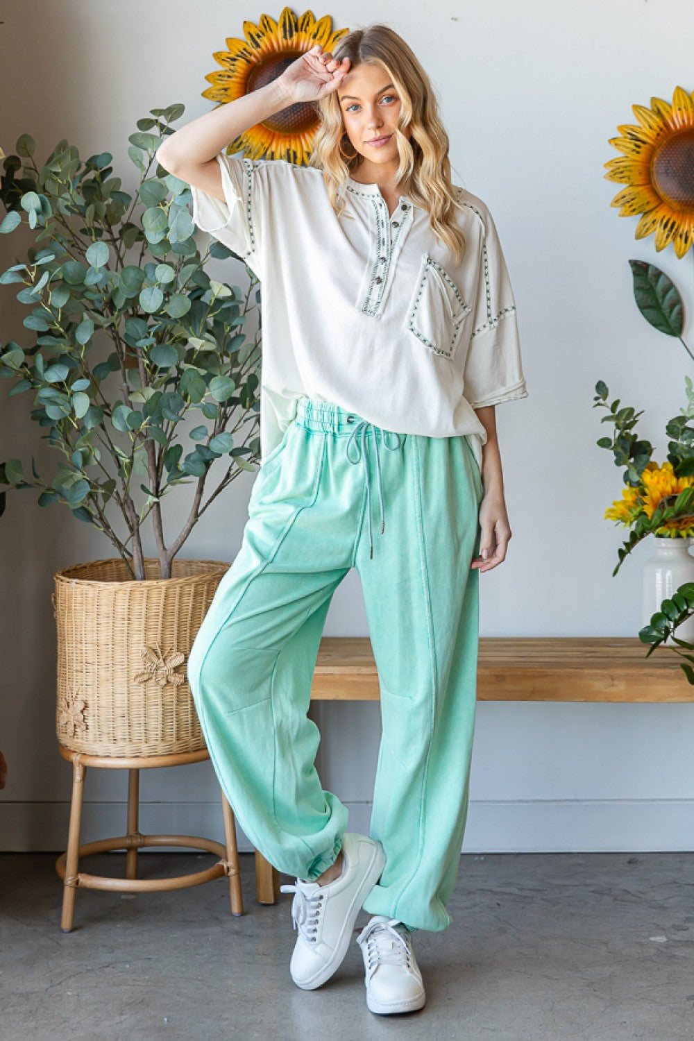 Oli & Hali Washed Terry Jogger Pants