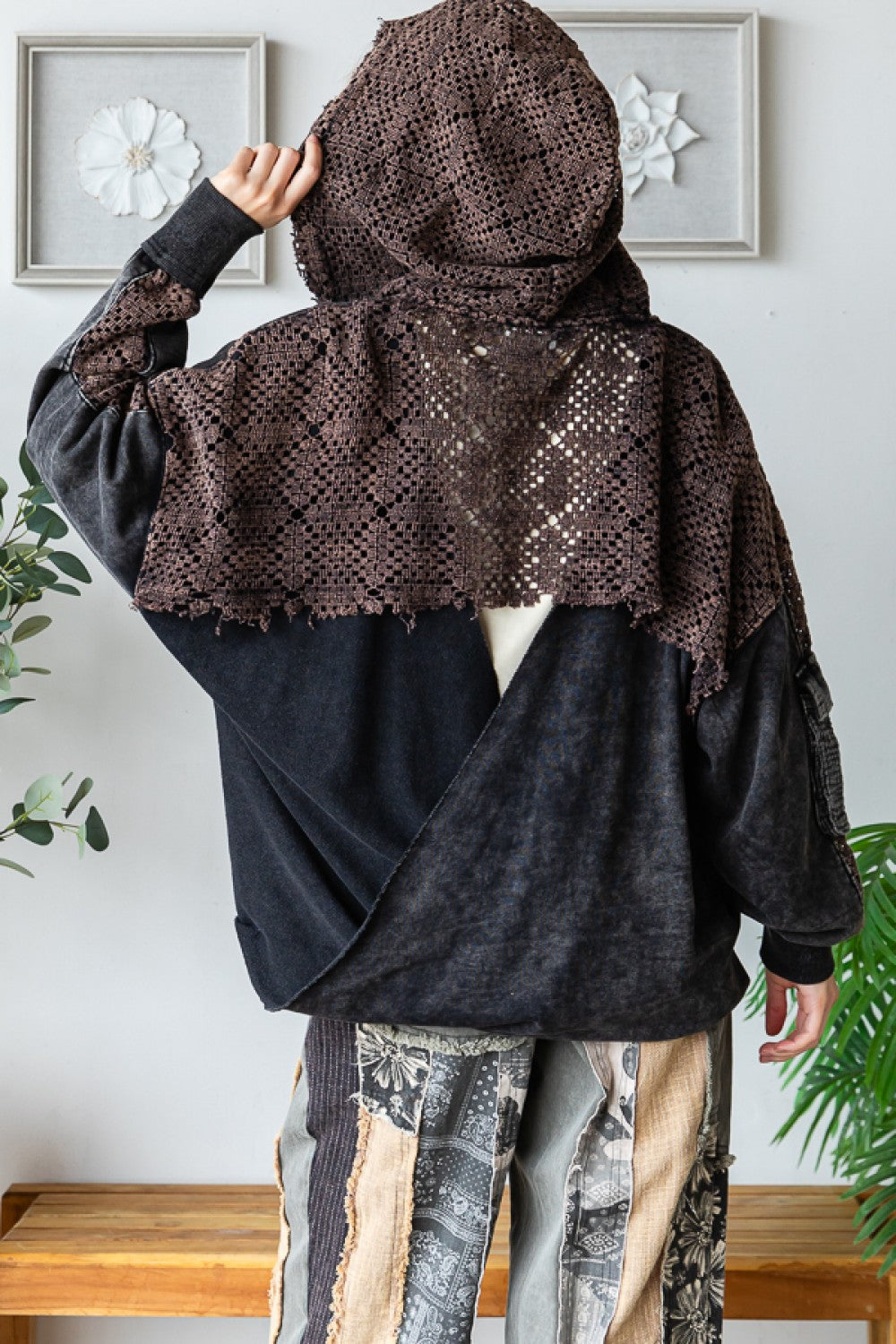 Oli & Hali Washed Back Twist Hoodie Zip Up Top