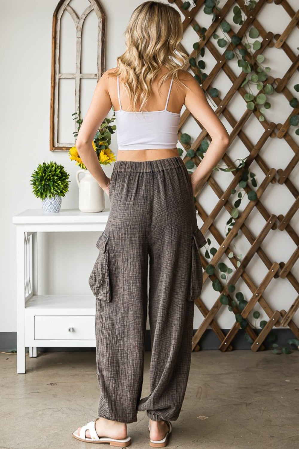 Oli & Hali Washed Baggy Cargo Relaxed Fit Pants