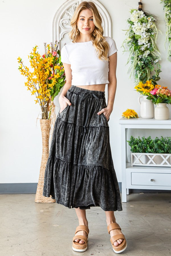 Oli & Hali Mineral Washed Tiered Pants