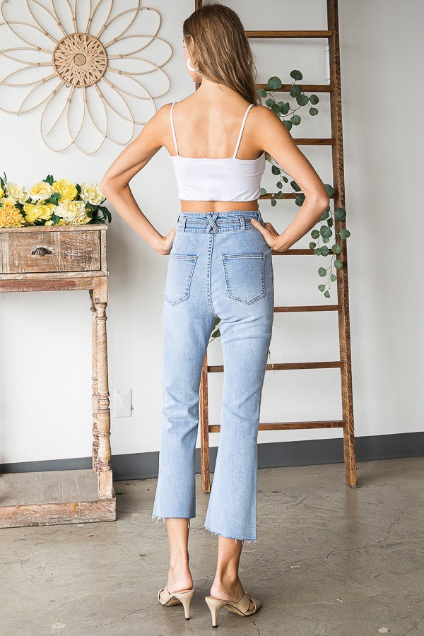 Oli & Hali Washed Double Waist Band Pants