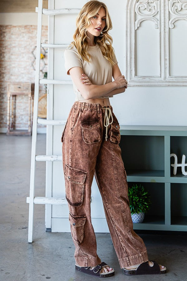 Oli & Hali Washed Corduroy Cargo Pants