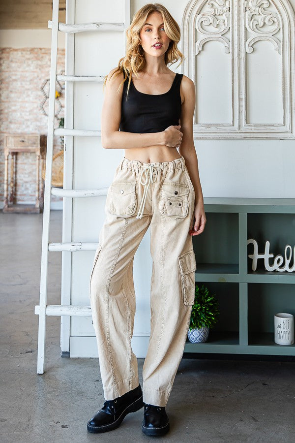 Oli & Hali Washed Corduroy Cargo Pants