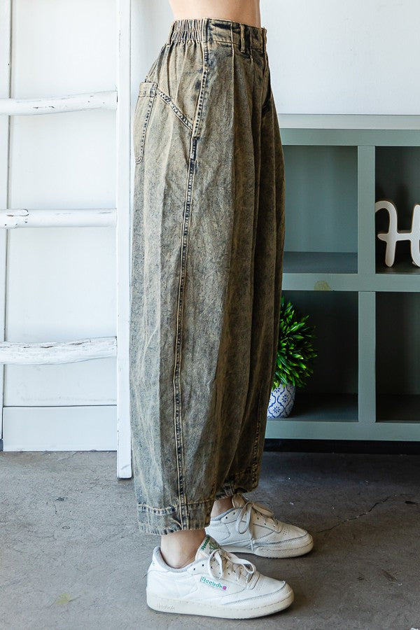 Oli & Hali Washed Baggy Relaxed Fit Pants