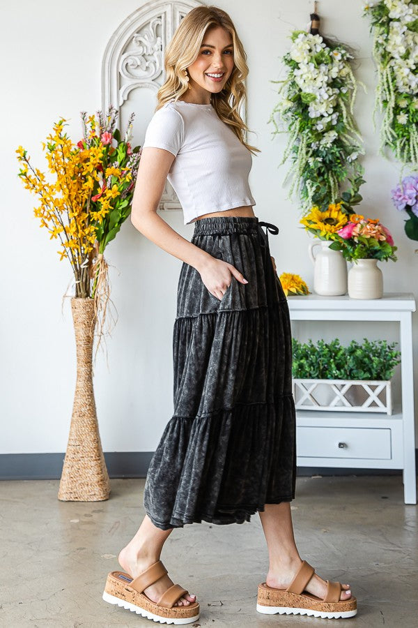 Oli & Hali Mineral Washed Tiered Pants