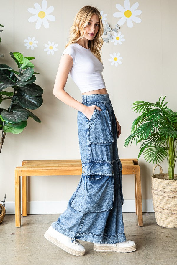 Oli & Hali Mineral Washed Cargo Pants