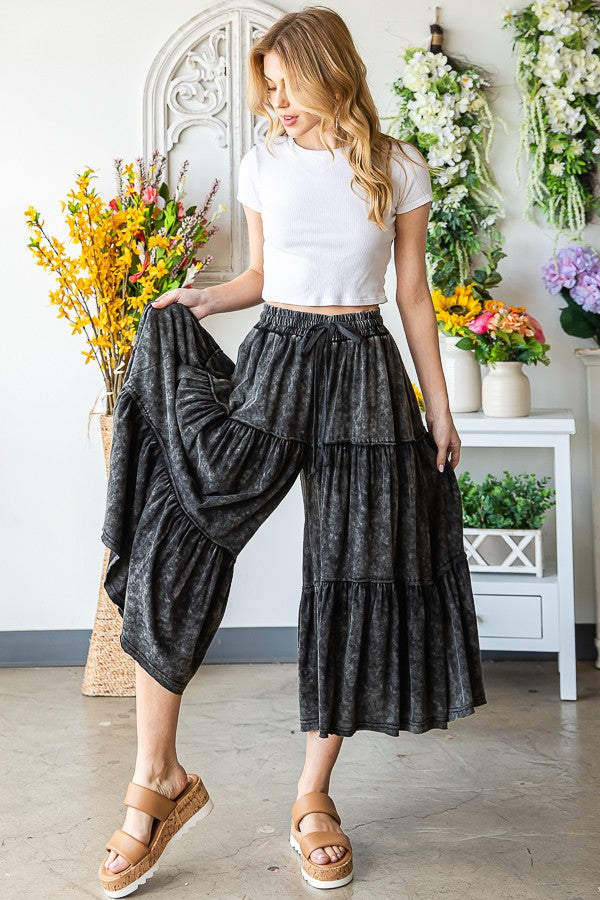 Oli & Hali Mineral Washed Tiered Pants