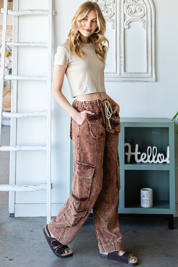 Oli & Hali Washed Corduroy Cargo Pants