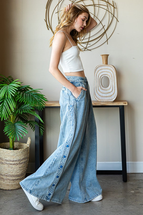 Oli & Hali Side-Open Denim Pants