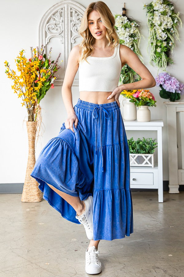 Oli & Hali Mineral Washed Tiered Pants