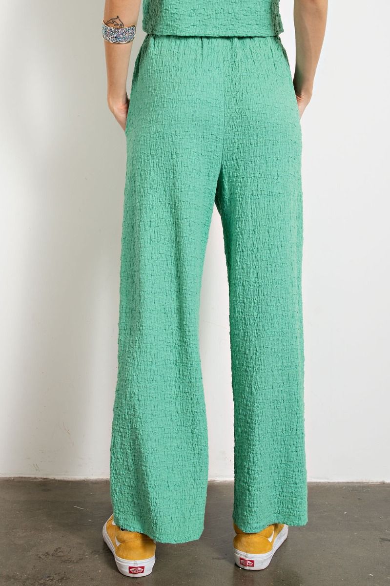 Easel Plus Textured Elasticized Waist Relaxed Pants