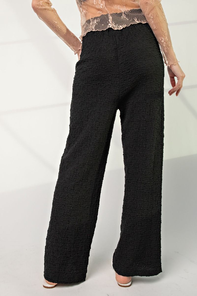Easel Plus Textured Elasticized Waist Relaxed Pants