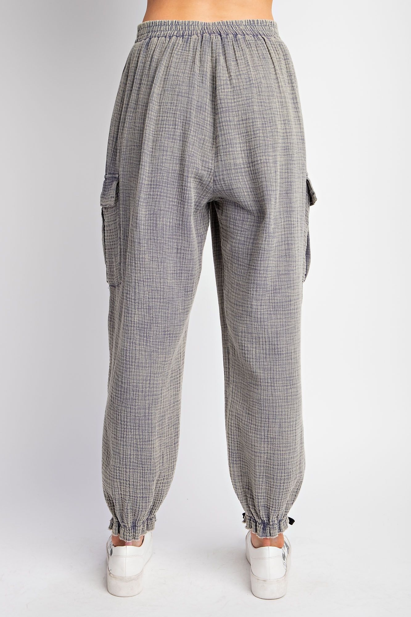 Easel Plus Mineral Washed Cotton Gauze Cargo Pants