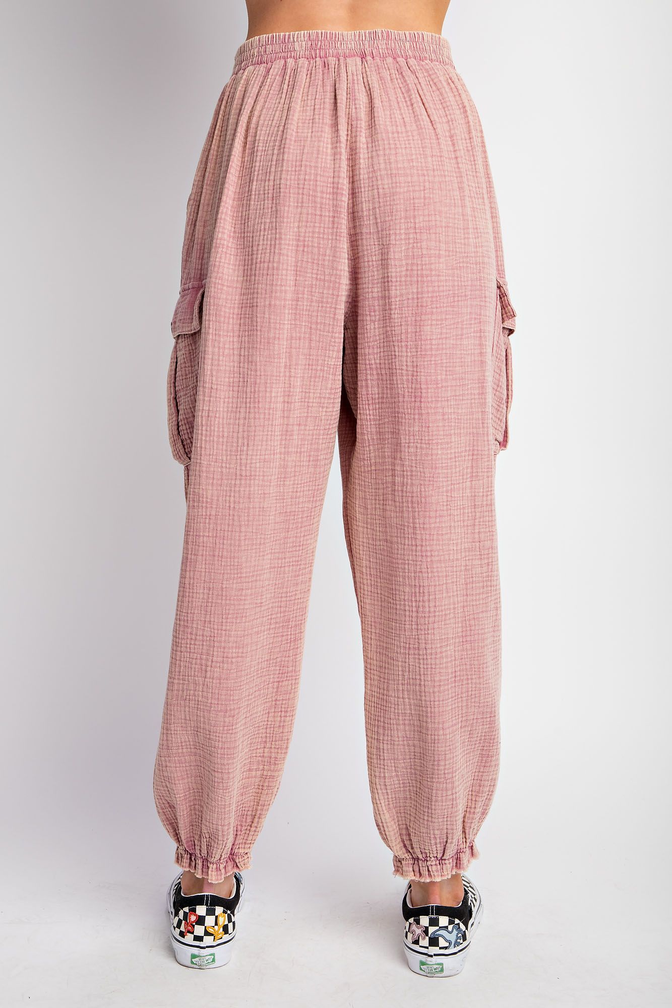 Easel Plus Mineral Washed Cotton Gauze Cargo Pants