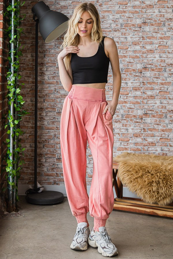 Oli & Hali Washed Pleats Relaxed Fit Pants