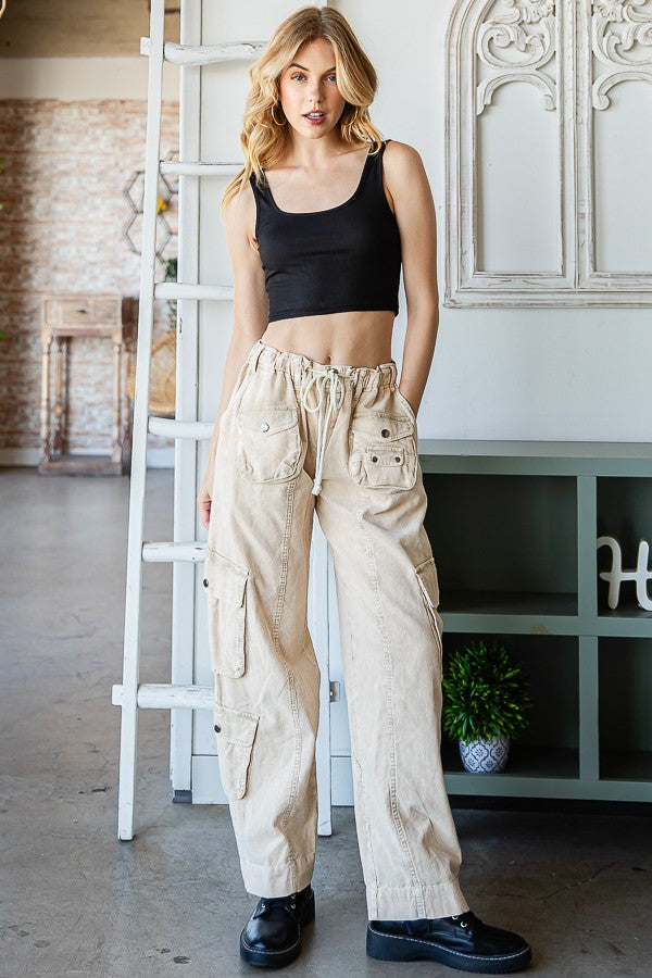 Oli & Hali Washed Corduroy Cargo Pants