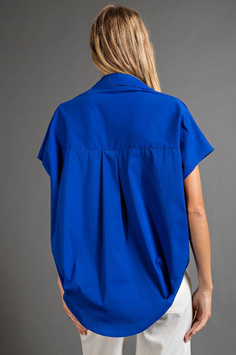 Easel Plus Poplin Loose Fit Shirt Tops