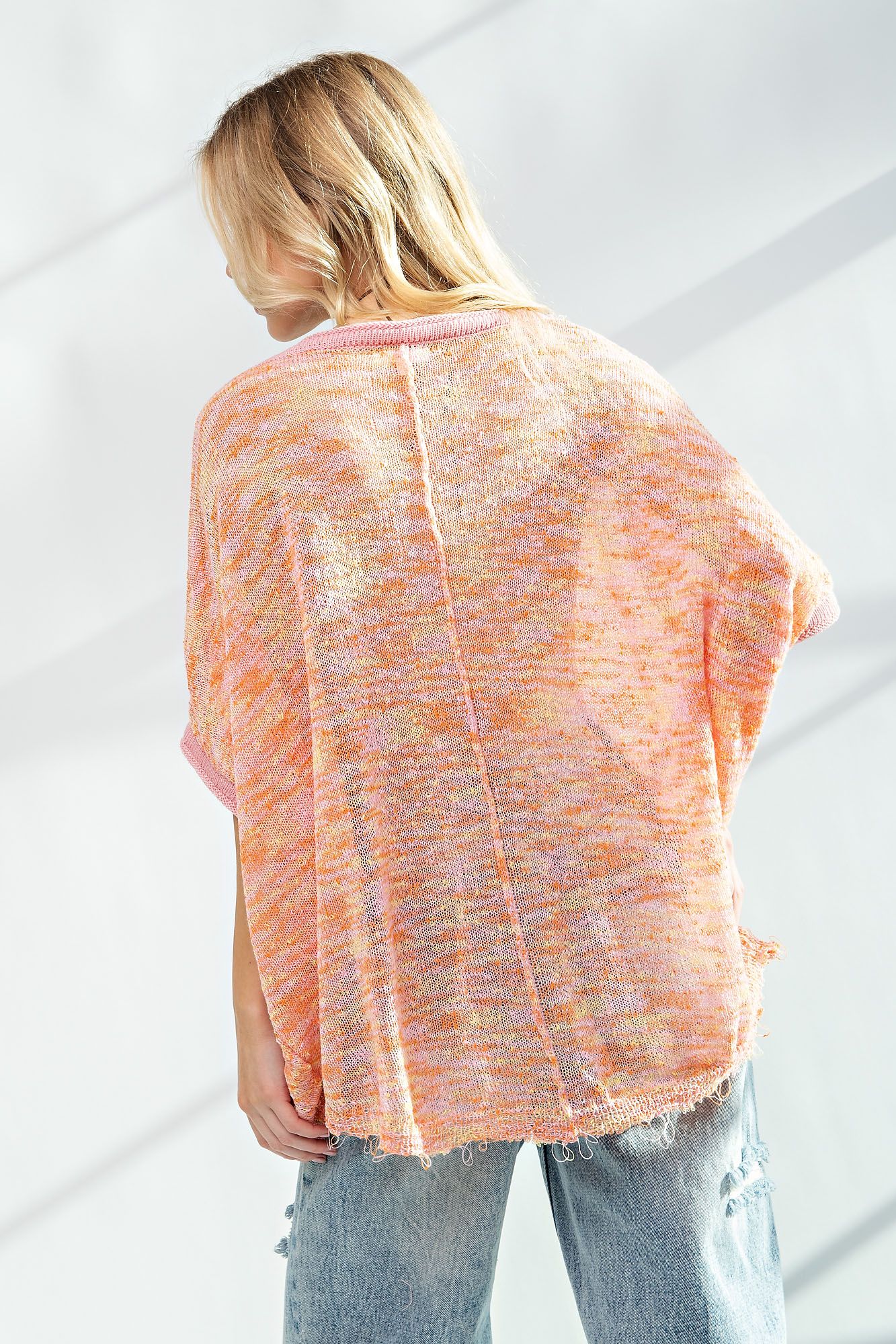 Easel Plus Multi Color Dolman Sleeves Thin Sweater Tops