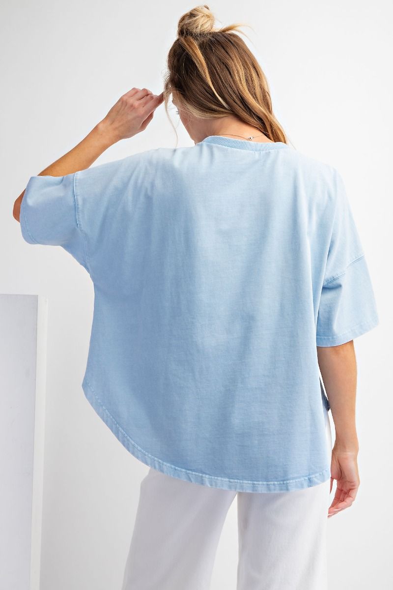 Easel Plus Mineral Washed Pineapple Star Patch Front Tops