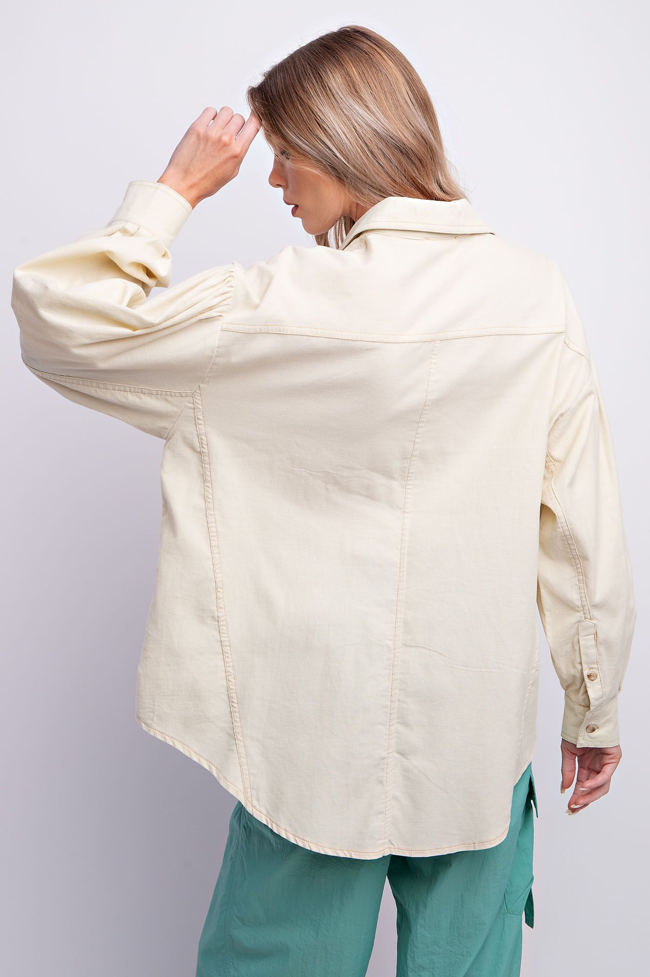 Easel Plus Baby Corduroy Button Down Shirt Tops