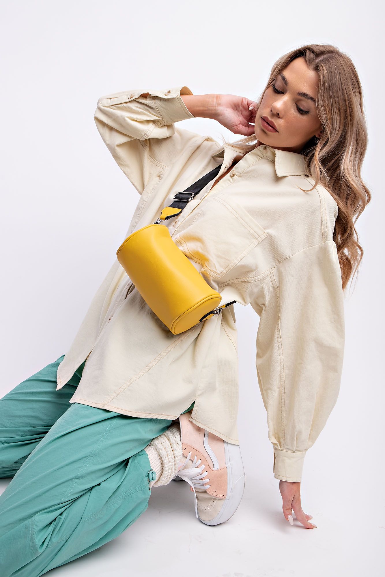 Easel Plus Baby Corduroy Button Down Shirt Tops