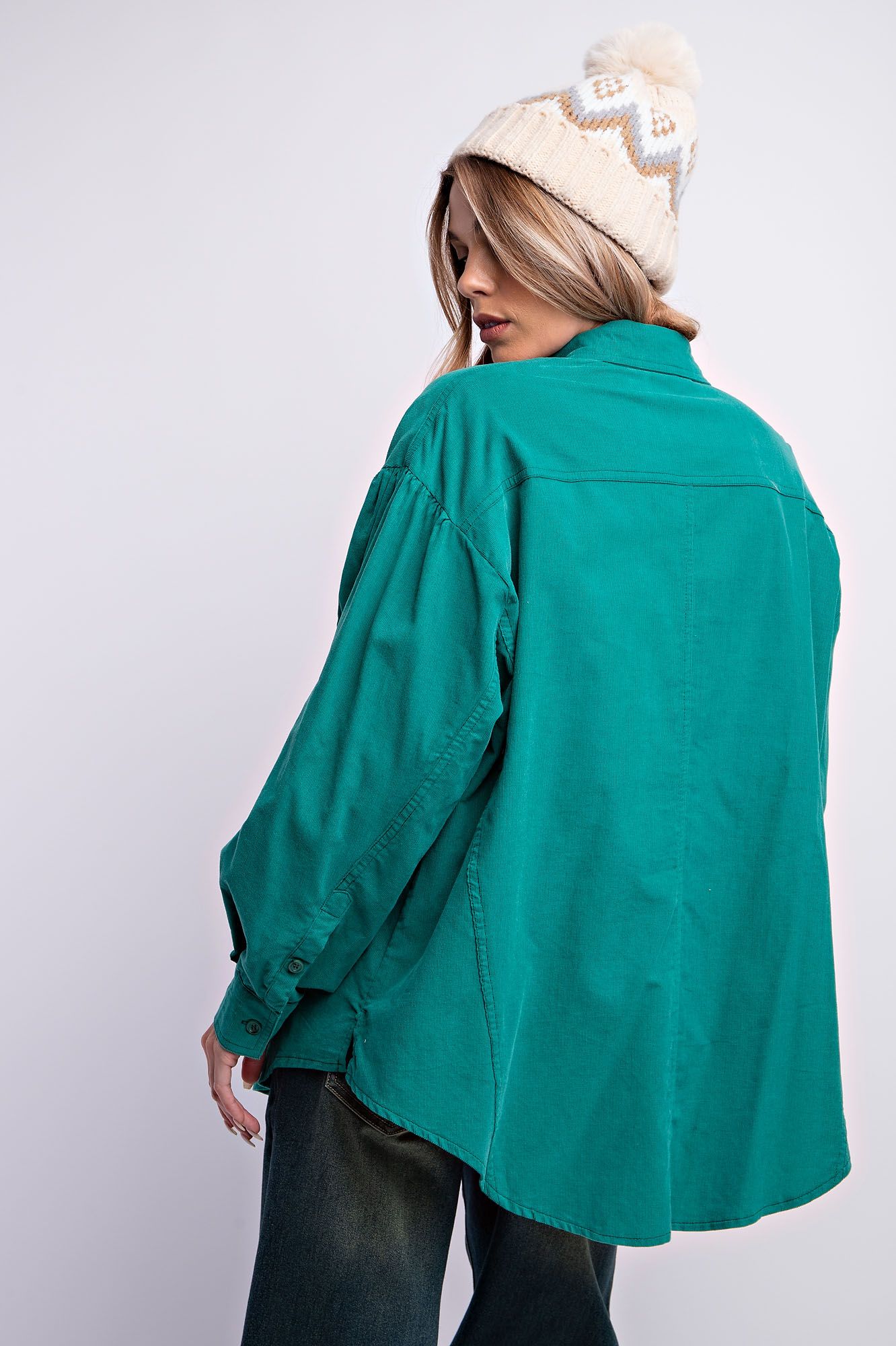 Easel Plus Baby Corduroy Button Down Shirt Tops