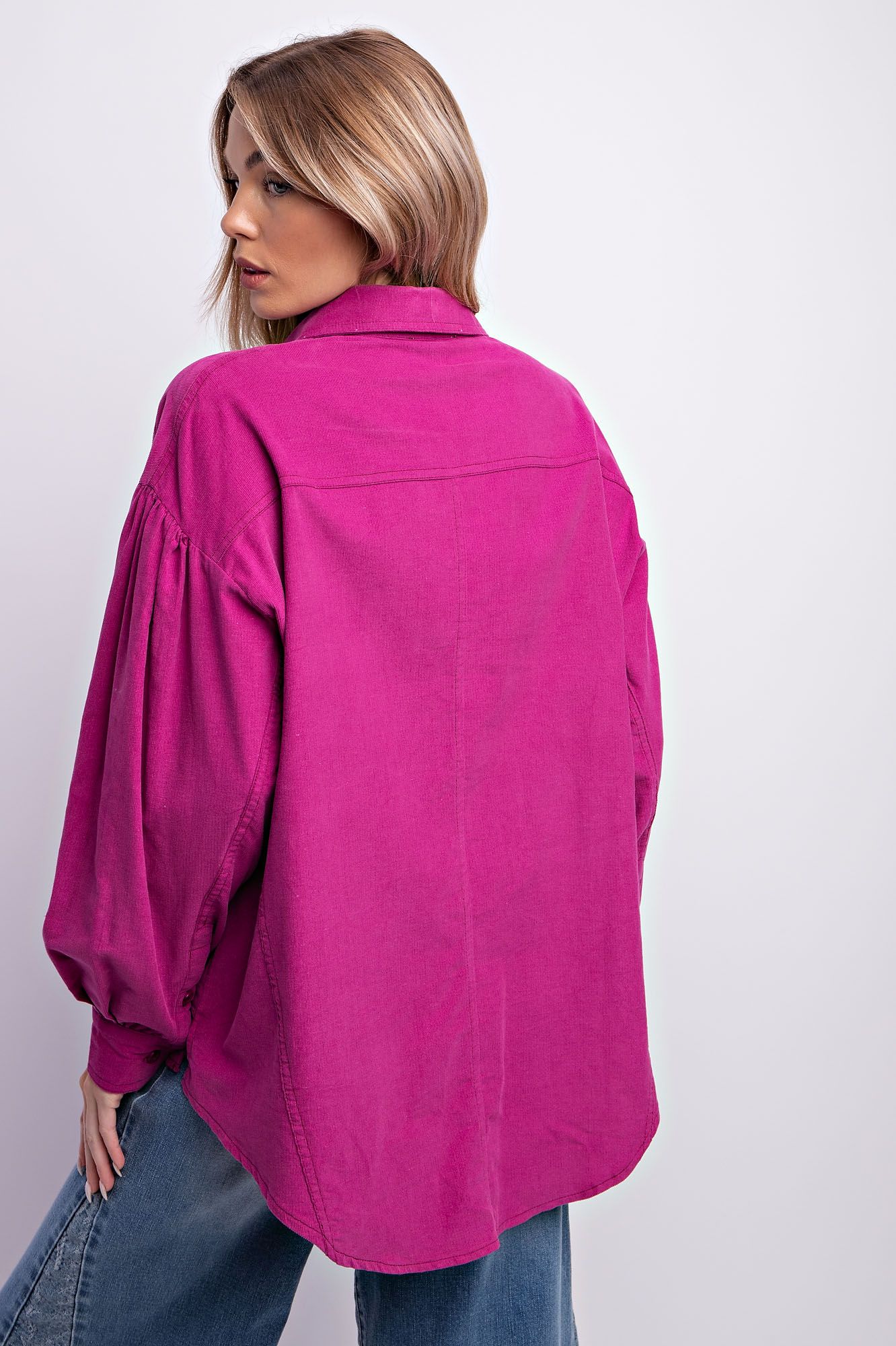 Easel Plus Baby Corduroy Button Down Shirt Tops