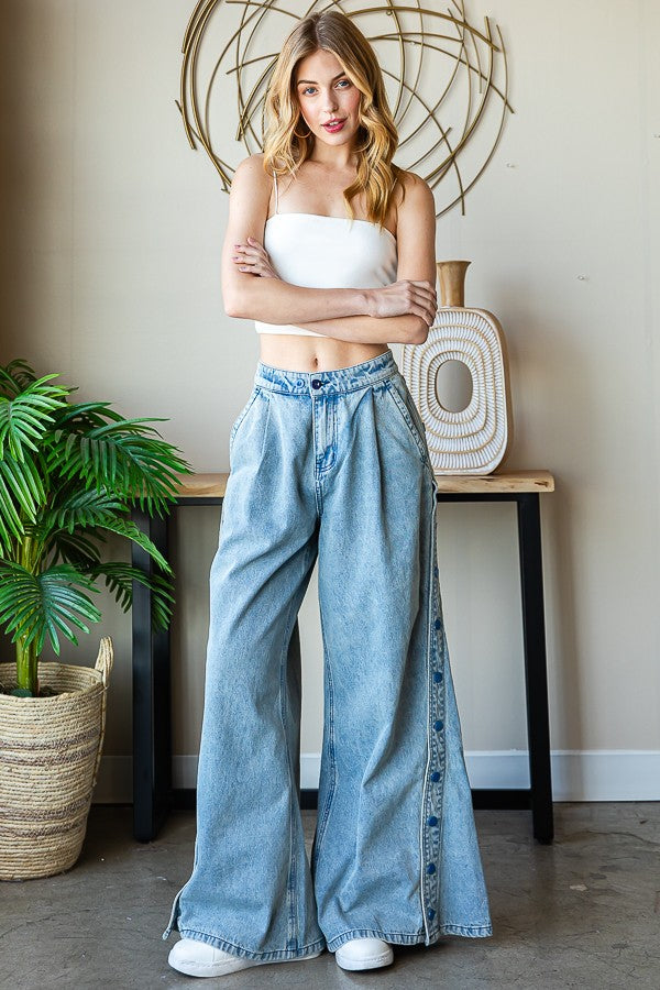 Oli & Hali Side-Open Denim Pants