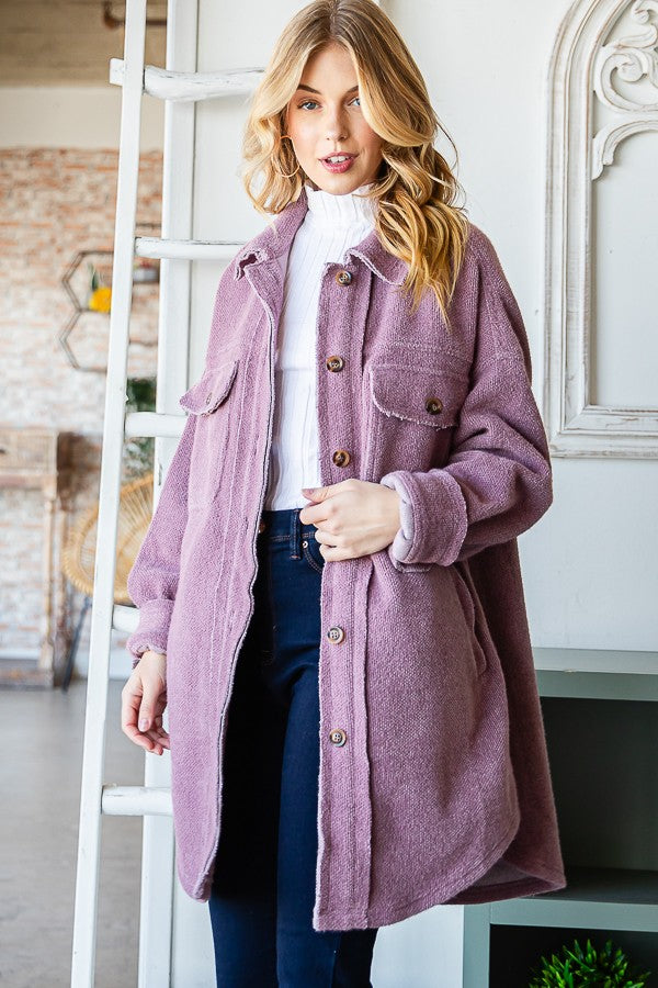 Oli & Hali Mixed Plaid Soft Shirt Jacket