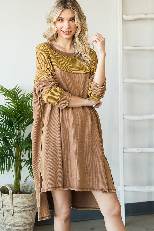 Oli & Hali Mineral Washed Contrast Top