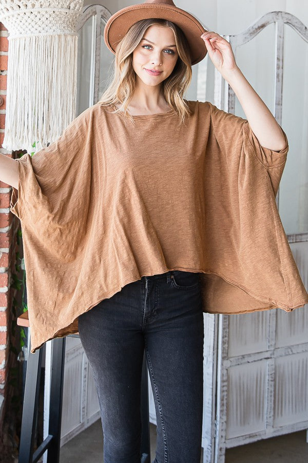 Oli & Hali Mineral Washed Oversized Boxy Top