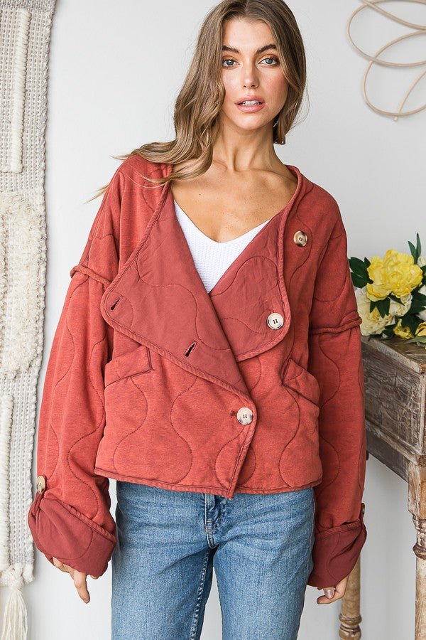 Oli & Hali Quilted Cropped Jacket