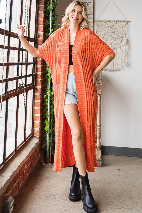 Oli & Hali Collared Long Sweater Cardigan Jacket