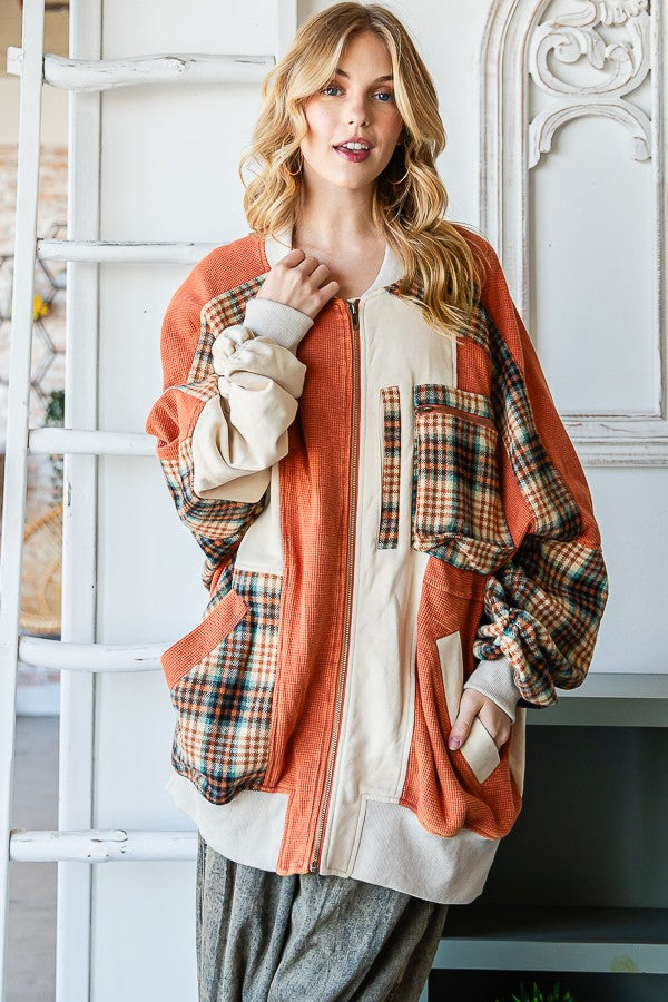 Oli & Hali Mineral Washed Terry Bomber Jacket