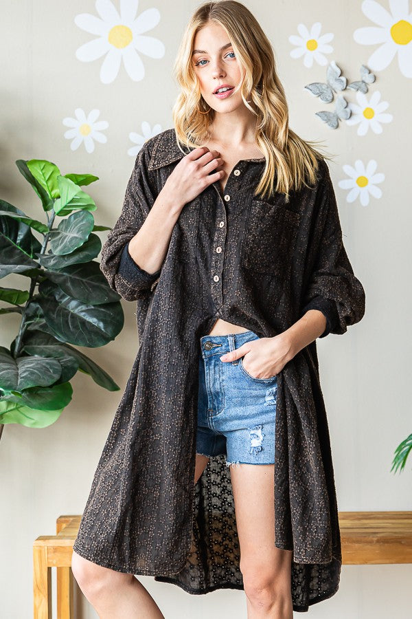 Oli & Hali Washed Textured Shirt Top