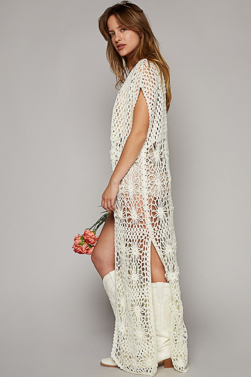 POL Handmade Sleeveless Long Lightweight Cardigan Top