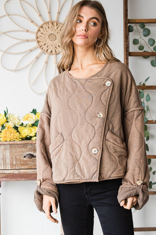 Oli & Hali Quilted Cropped Jacket