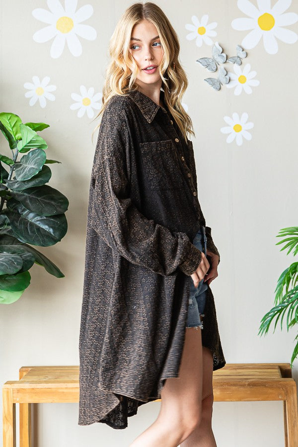 Oli & Hali Washed Textured Shirt Top