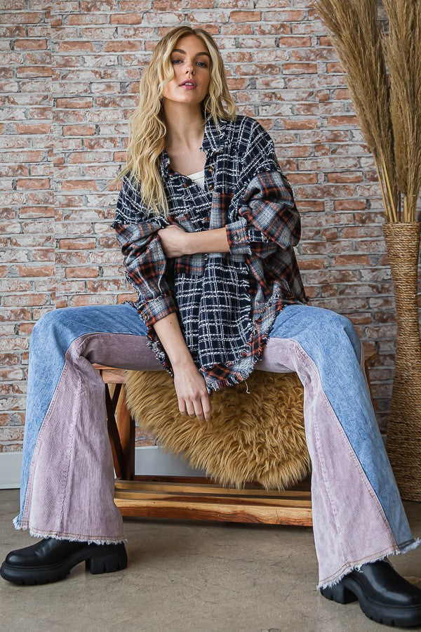 Oli & Hali Fabric Mixed Shirts Top