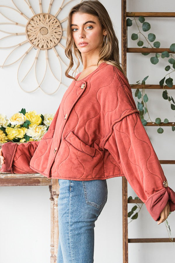 Oli & Hali Quilted Cropped Jacket