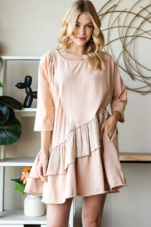 Oli & Hali Mineral Washed Ruffle Top