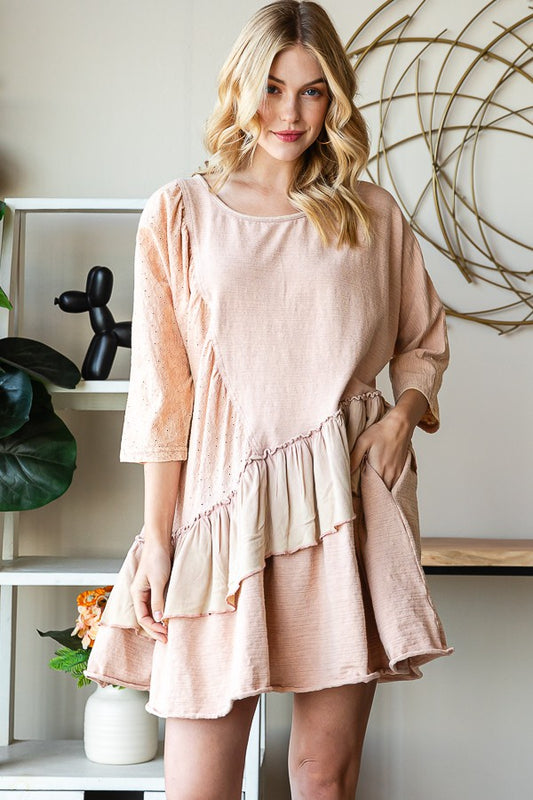 Oli & Hali Mineral Washed Ruffle Top