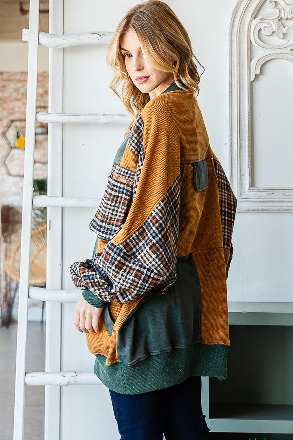 Oli & Hali Mineral Washed Terry Bomber Jacket