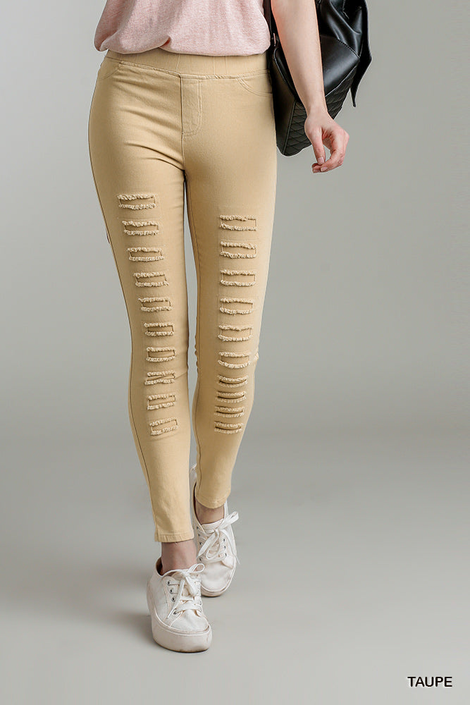 Umgee High Waist Distressed Jeggings