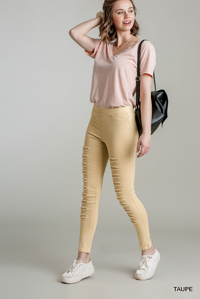 Umgee High Waist Distressed Jeggings